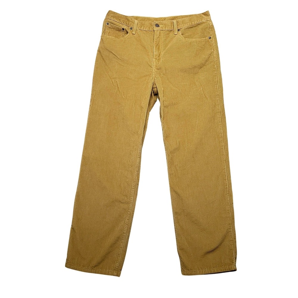 Levis Corduroy Jeans Mens 31x30 Gold Straight Leg 100% Cotton Pants Casual